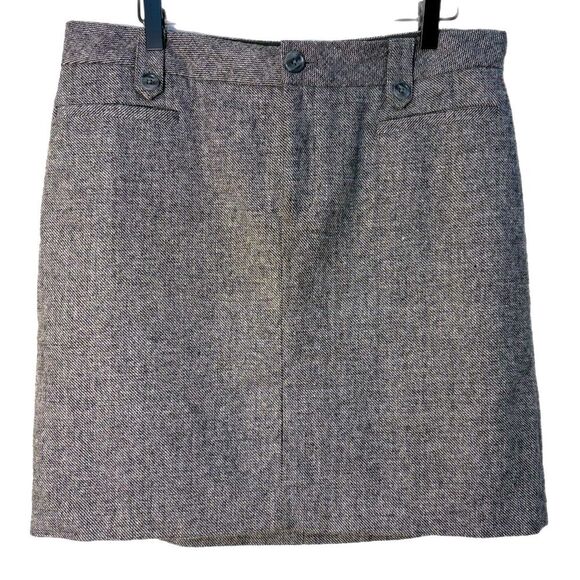 Eddie Bauer Gray Mini Pencil Skirt Women’s 12 Wool Tweed Pockets Office Career. - Picture 1 of 9